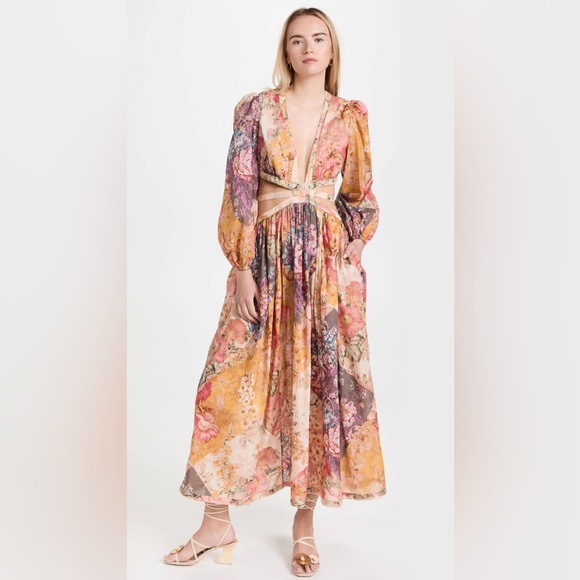 ZIMMERMANN NWT PATTIE PATCHWORK LONG DRESS SIZE 0 - Picture 6 of 11